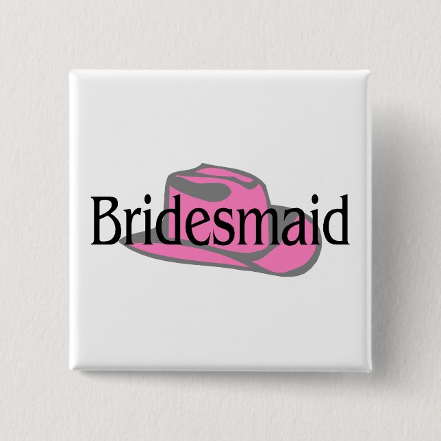 Badge Carré 5 Cm Cowgirl Bridesmaid (Devant)