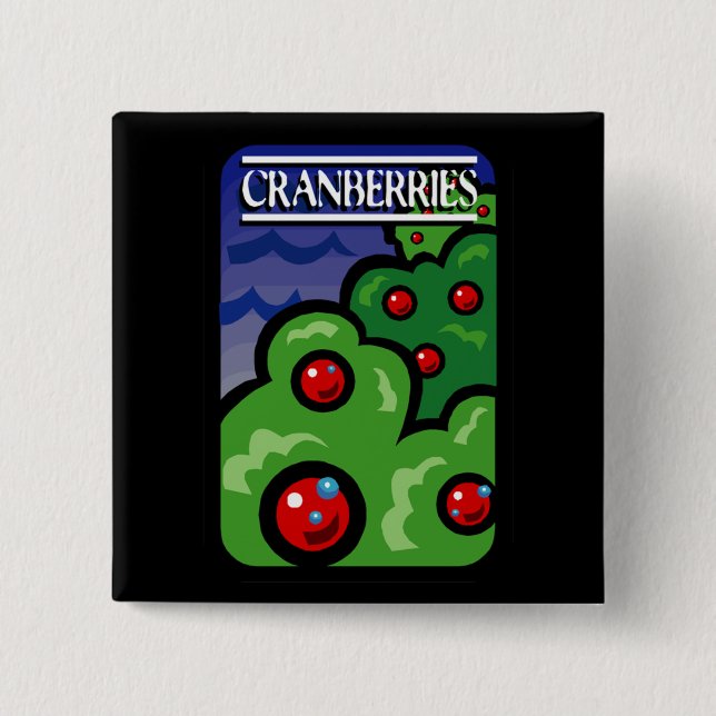Badge Carré 5 Cm Cranberry (Devant)