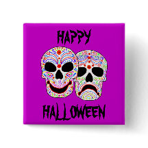 Crânes de Comédie-Tragédie de Halloween DOTD