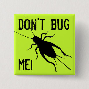 Badge Carré 5 Cm Cricket noir