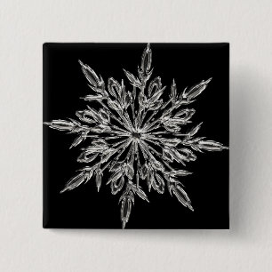 Badge Carré 5 Cm Cristal glacé noir