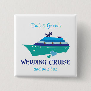 Badge Carré 5 Cm Croisière mariage