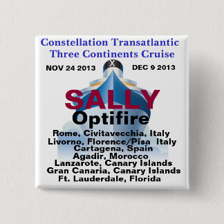 Badge Carré 5 Cm Croisière transatlantique de trois continents de