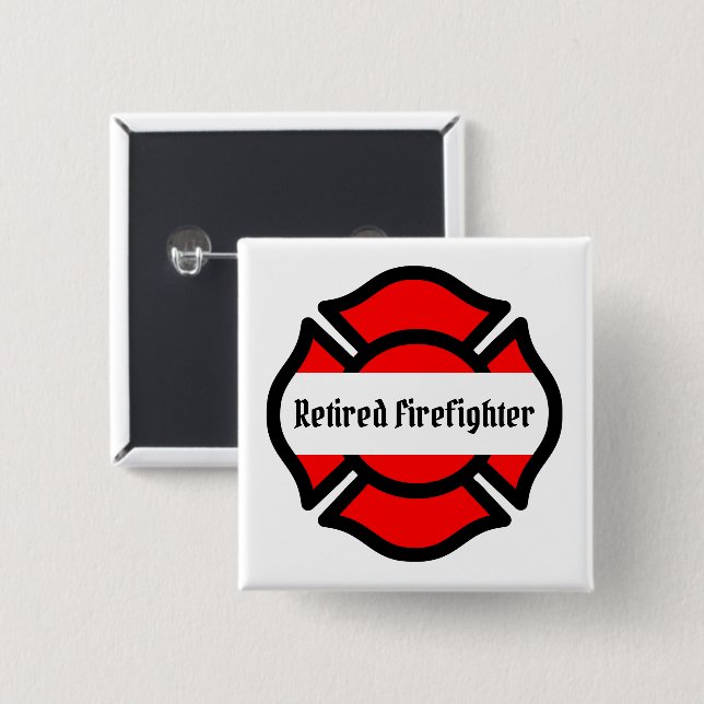 Badge Carré 5 Cm Croix de Saint-Florien (Devant & derrière)