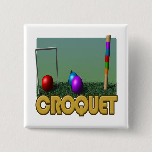 Badge Carré 5 Cm Croquet 5
