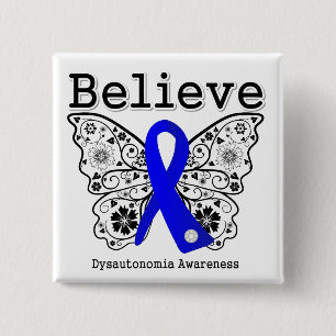 Badge Carré 5 Cm Croyez la conscience de dysautonomie