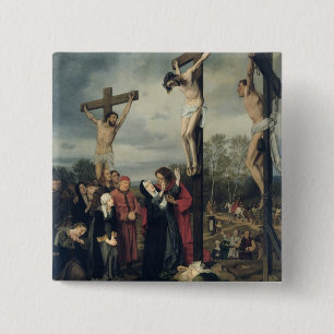 Badge Carré 5 Cm Crucifixion, 1873