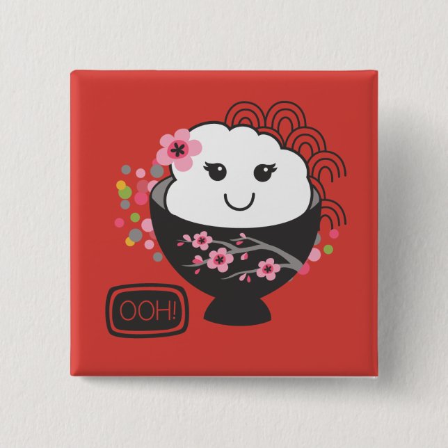 Badge Carré 5 Cm Cuisine japonaise (Devant)