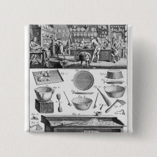 Badge Carré 5 Cm Cuisinier, pâtissier, traiteur