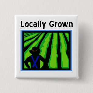 Badge Carré 5 Cm Cultivé localement