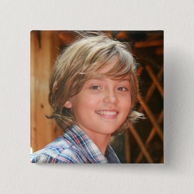 BADGE CARRÉ 5 CM CUSTOM PHOTO BUTTON (Devant)