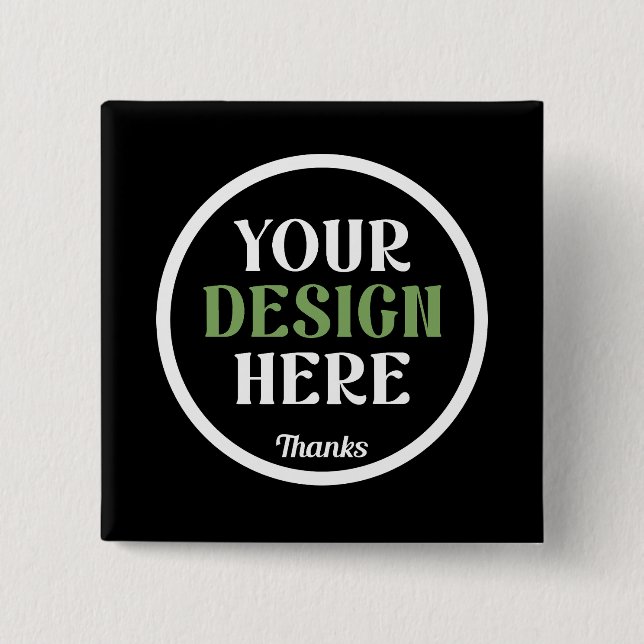 Badge Carré 5 Cm custom, unique, sleek & minimalist (Devant)