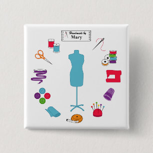 Badge Carré 5 Cm Customiser le Étiquette