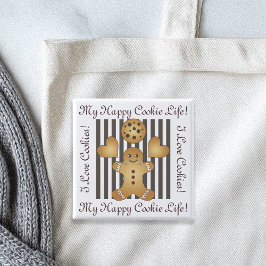 Badge Carré 5 Cm Cute Cute Gingerbread Homme Cookie