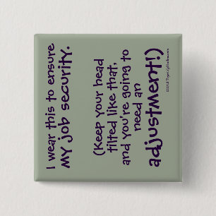 Badge Carré 5 Cm Cute Funny Chiropractor Sécurité d'emploi