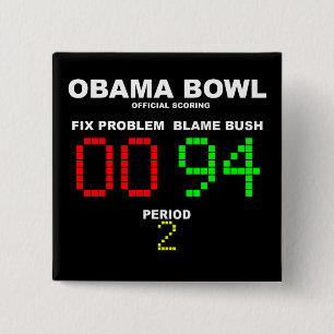 Badge Carré 5 Cm Cuvette d'Obama - marquage officiel