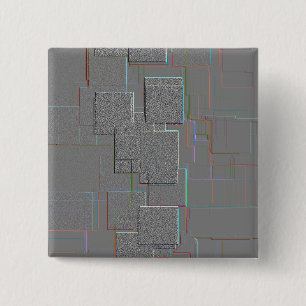Badge Carré 5 Cm "Cyber gothique" Art géométrique