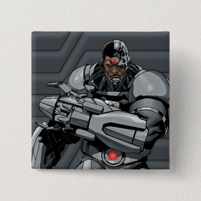 Badge Carré 5 Cm Cyborg (Devant)