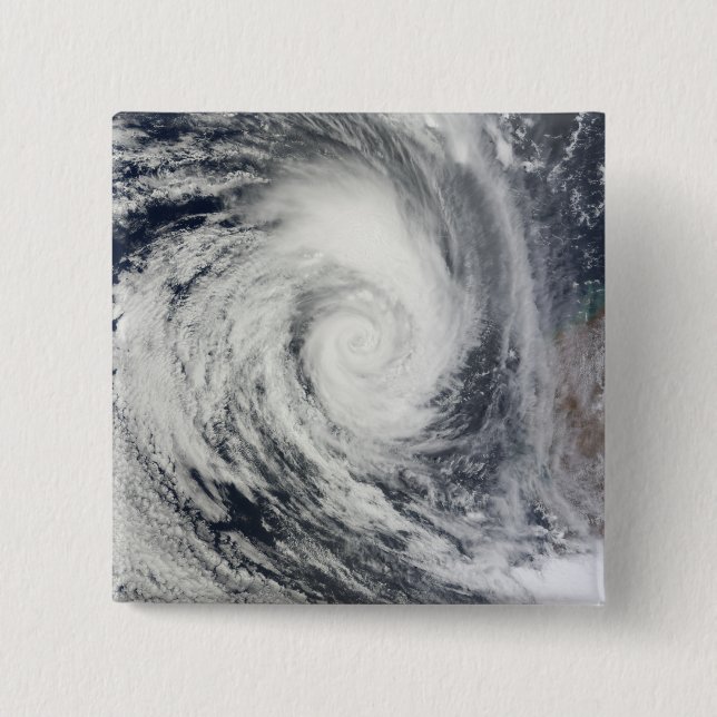 Badge Carré 5 Cm Cyclone tropical Dianne 2 (Devant)