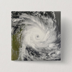 Badge Carré 5 Cm Cyclone tropical Ivan sur Madagascar
