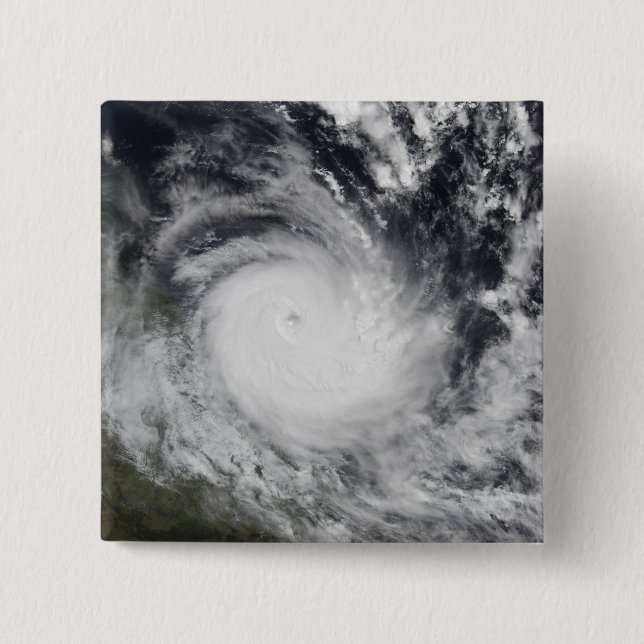 Badge Carré 5 Cm Cyclone tropical sévère Hamish (Devant)