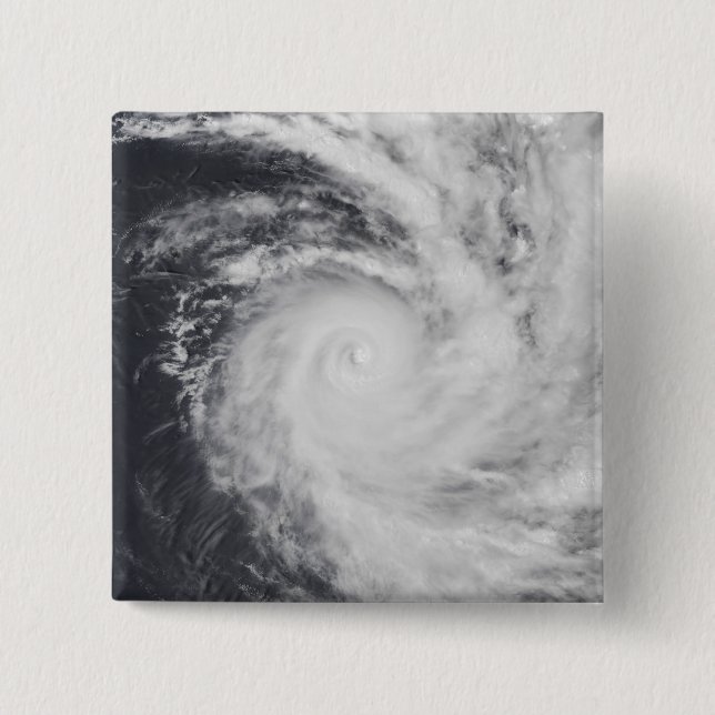 Badge Carré 5 Cm Cyclone Zoe dans l'océan Pacifique Sud (Devant)
