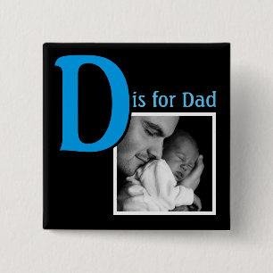 Badge Carré 5 Cm D est pour papa