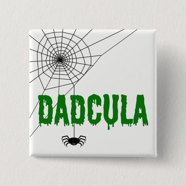 Badge Carré 5 Cm Dadcula Green Driving Police Spider Web (Devant)