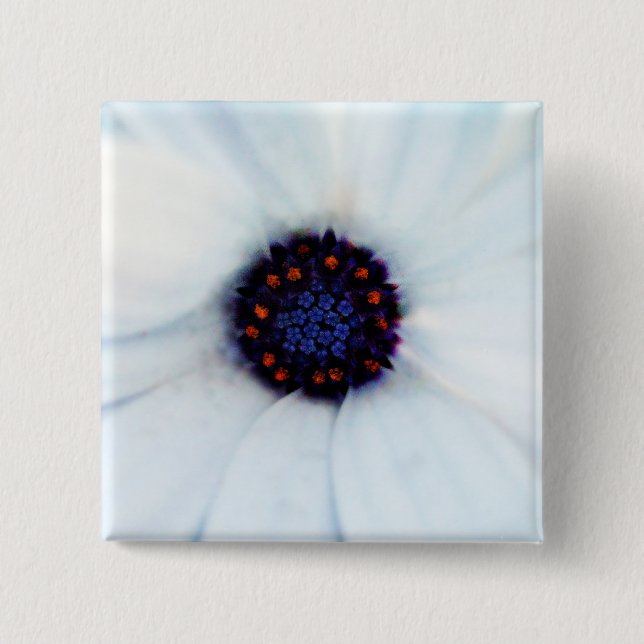 Badge Carré 5 Cm Daisy africain (Devant)