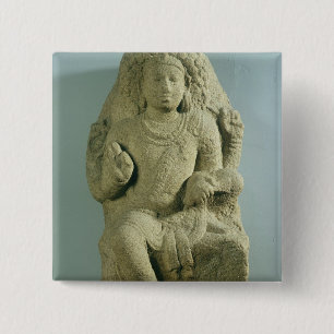 Badge Carré 5 Cm Dakshinamurti, Tamil Nadu, dynastie de Pallava