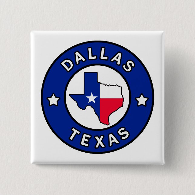 Badge Carré 5 Cm Dallas Texas (Devant)