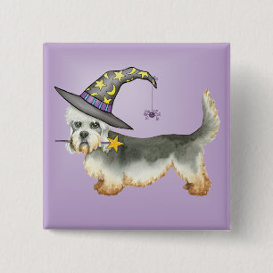 Badge Carré 5 Cm Dandie Witch