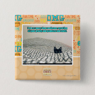 Badge Carré 5 Cm Dans le continuum de temps d'espace d'ur