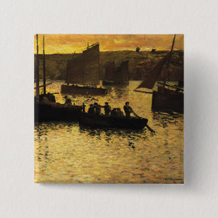Badge Carré 5 Cm Dans le port, 1895