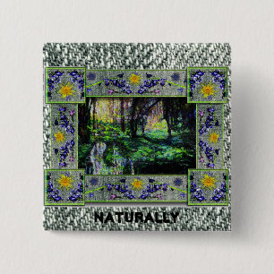 Badge Carré 5 Cm Dans les bois