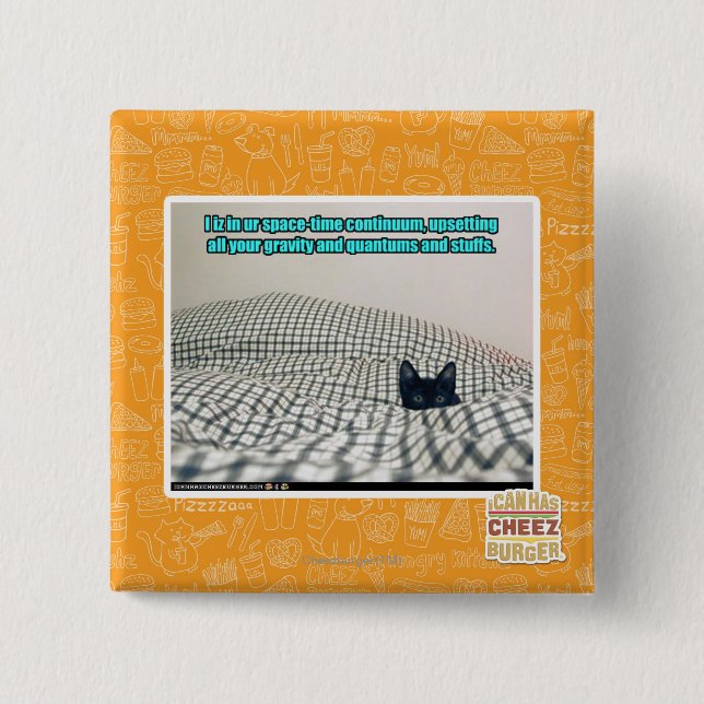 Badge Carré 5 Cm Dans notre Continuum de temps spatial (Devant)