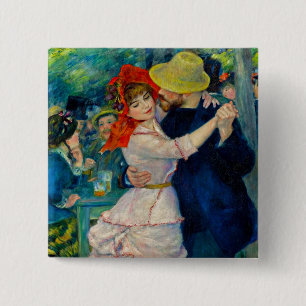 Badge Carré 5 Cm Danse à Bougival Pierre Renoir