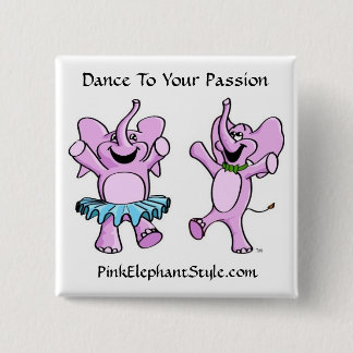 Badge Carré 5 Cm Danse à votre bouton de passion