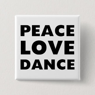 Badge Carré 5 Cm Danse d'amour de paix