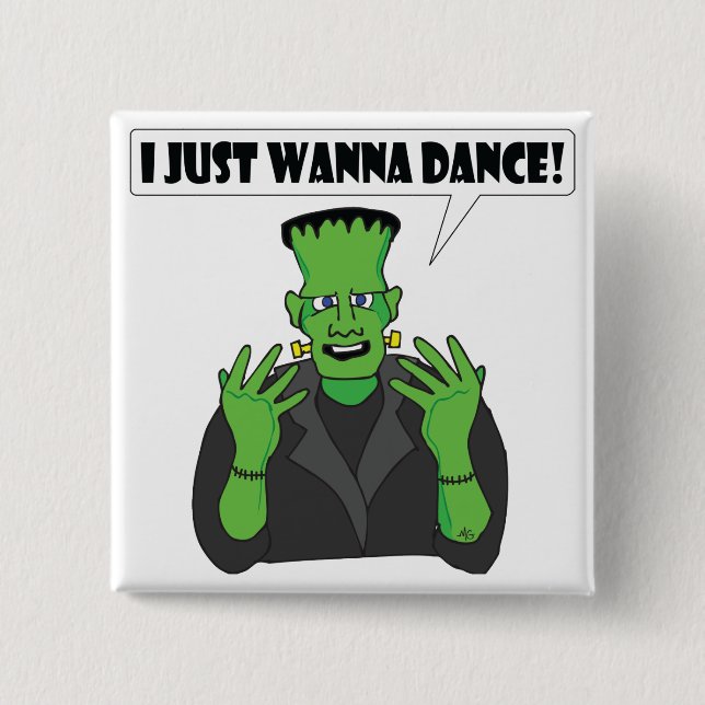 Badge Carré 5 Cm Danse de FRANKENSTEIN (Devant)