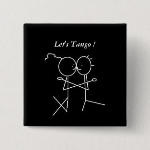 Badge Carré 5 Cm Dansons le tango !