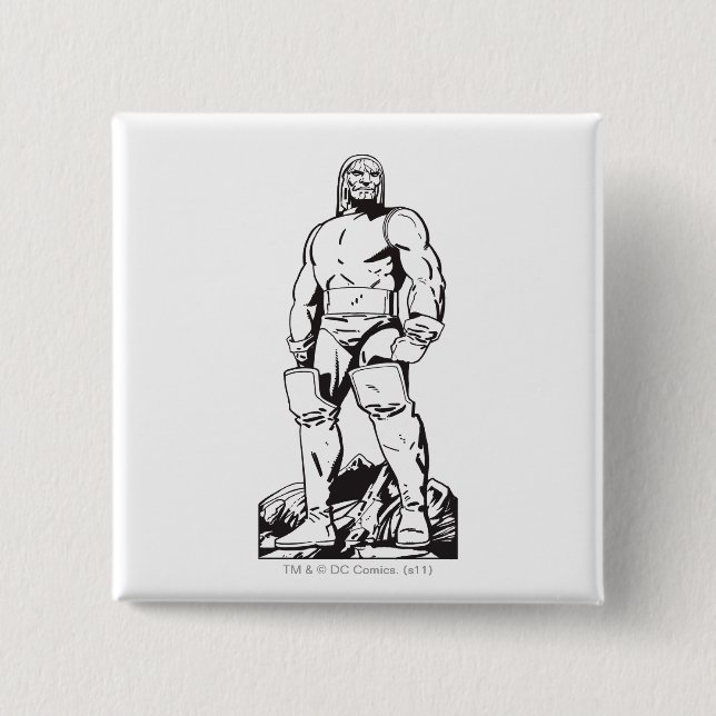 Badge Carré 5 Cm Darkseid Outline (Devant)