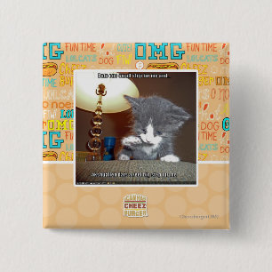 Badge Carré 5 Cm Dats une petite fourrure d'étape je