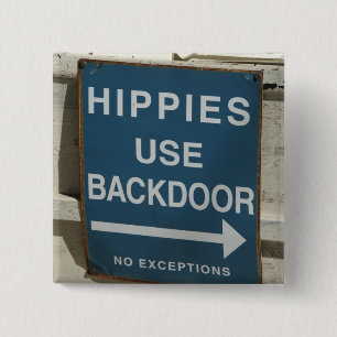 Badge Carré 5 Cm De bouton de hippies d'utilisation porte carrée d