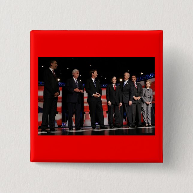 Badge Carré 5 Cm Debate d'Obama (Devant)