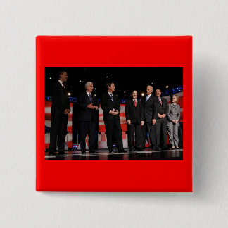 Badge Carré 5 Cm Debate d'Obama