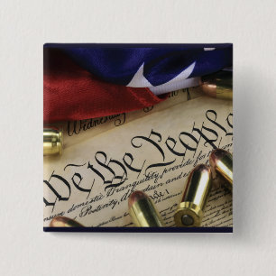 Badge Carré 5 Cm Déclaration d'indépendance
