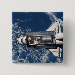 Badge Carré 5 Cm Découverte de la navette spatiale 16