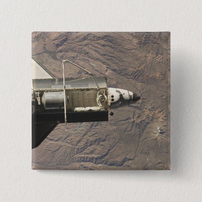 Badge Carré 5 Cm Découverte de la navette spatiale 4 (Devant)