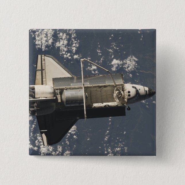 Badge Carré 5 Cm Découverte de la navette spatiale 5 (Devant)